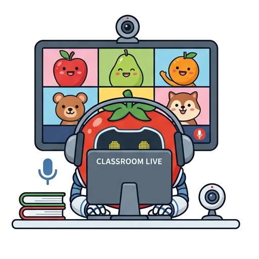 Illustration of an online lesson